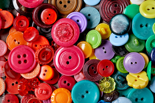 Fotótapéta Background and texture of multicolored antique buttons
