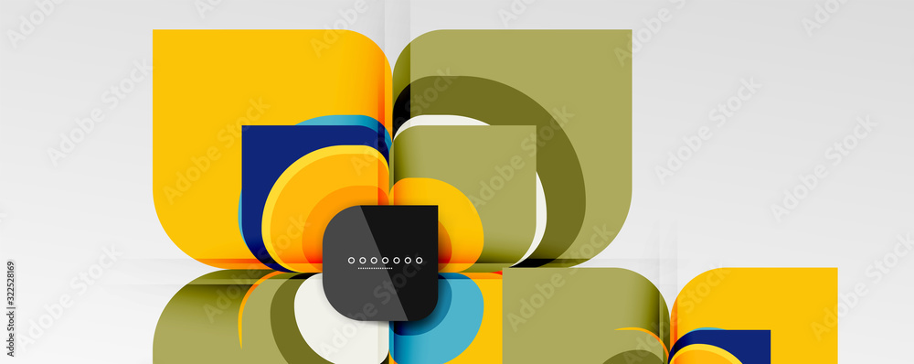 Abstract background - geometric cut paper design flower or square shape composition. Vector Illustration For Wallpaper, Banner, Background, Card, Book Illustration, landing page Abstract background - geometric cut paper design flower or square shape composition. Vector Illustration For Wallpaper, Banner, Background, Card, Book Illustration, landing page