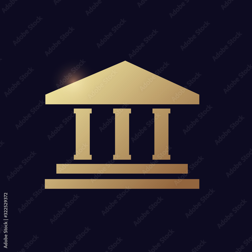 bank building sign glowing neon icon banking icons for ui and ux website or mobile app vector illustration bank building sign glowing neon icon banking icons for ui and ux website or mobile app vector illustration