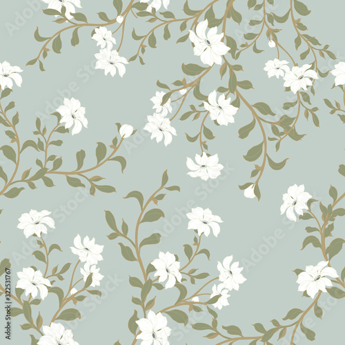 Beautiful seamless floral pattern background.