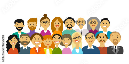 Group of people, background for your design