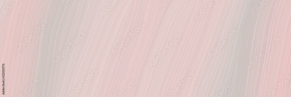 artistic banner with pastel gray, pastel pink and silver colors. dynamic curved lines with fluid flowing waves and curves