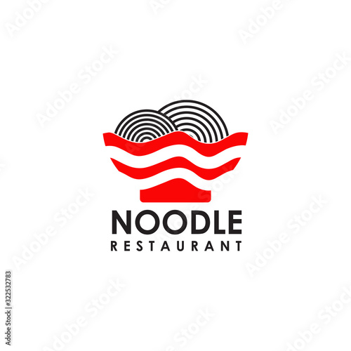 Noodle restaurant with bowl icon vector illustration