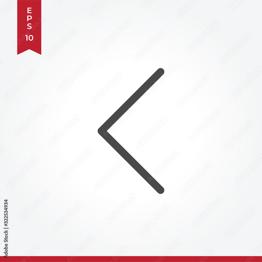 Back vector icon in modern style for web site and mobile app Back vector icon in modern style for web site and mobile app