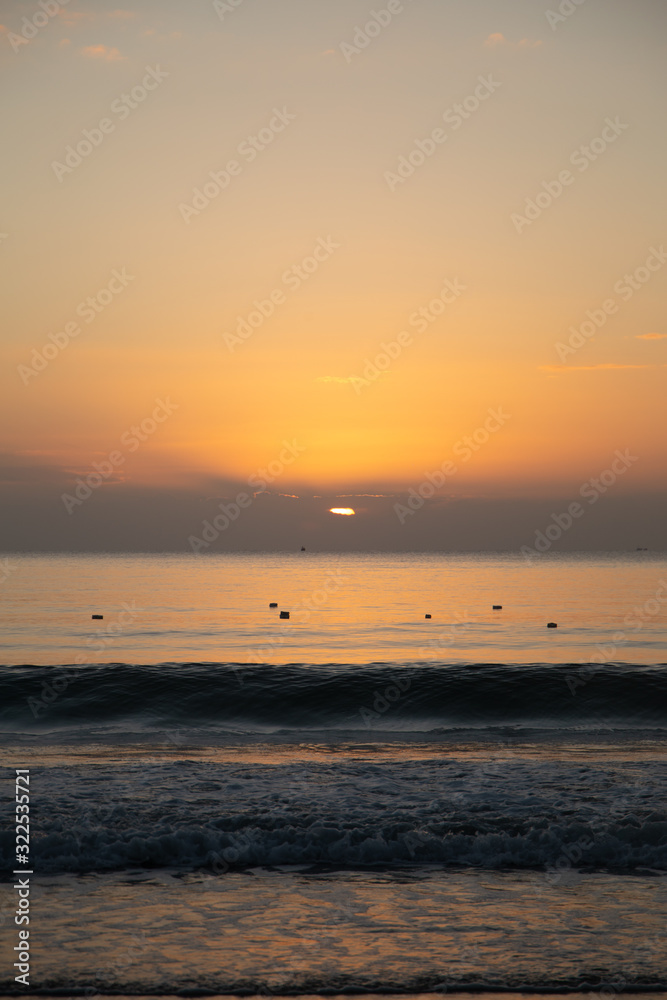 Fototapeta premium Colorful dawn over the sea on morning