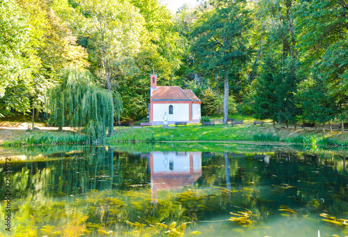 Chapel with lake