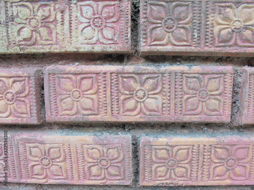  Ancient brick surface in the temple