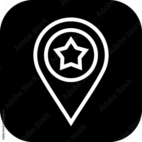 Round edged star favorite Location Icon to use in web application interface. It can also be used for travel and tourism industry.