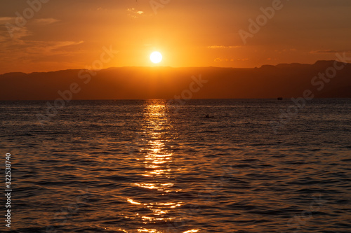Sunset in Aqaba city. Aqaba city, Jordan
