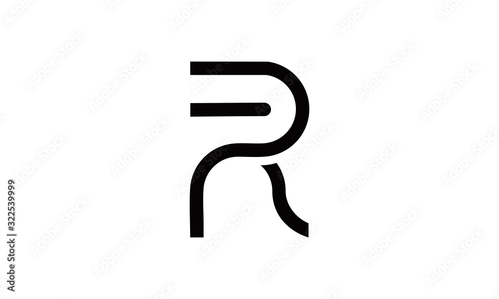 letter R elegant logo letter R elegant logo