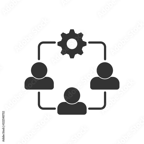  Teamwork. Concept. Vector icon isolated on white background.