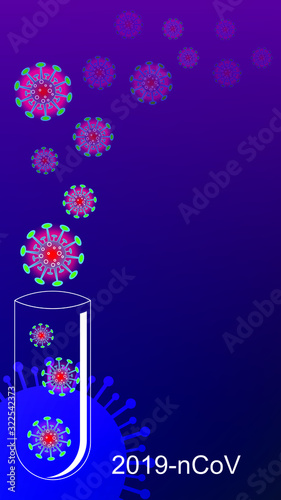 Coronavirus outbreak and coronaviruses influenza background. Coronavirus 2019-nCoV. Pandemic medical health risk, immunology, virology, epidemiology concept. 
