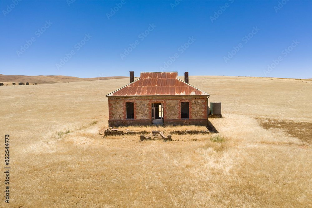 Aerial view of the iconic Burra homestead in South Australia, which is a magnet for landscape photographers and artists Aerial view of the iconic Burra homestead in South Australia, which is a magnet for landscape photographers and artists