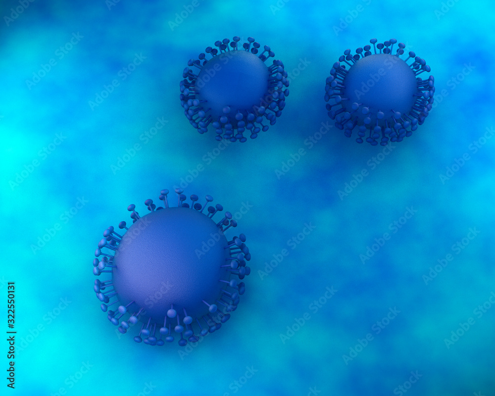 COVID-19 Wuhan Coronavirus 2019-nCov, 3D rendering COVID-19 Wuhan Coronavirus 2019-nCov, 3D rendering