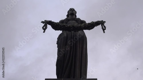 Piskaryovskoye memorial cemetery. Sculpture of the Motherland photo