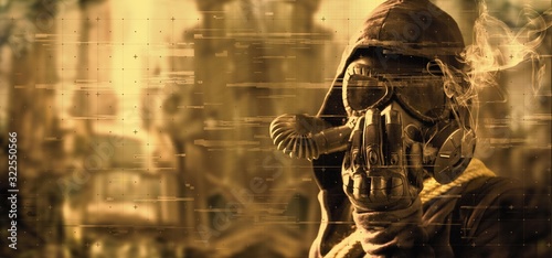 Tapety artystyczne post apocalypse and gas mask