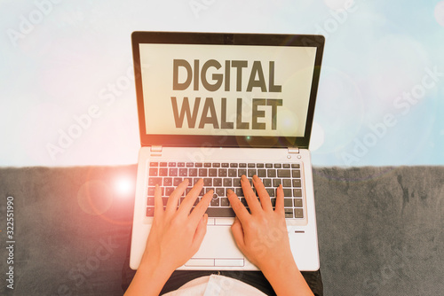 Word writing text Digital Wallet. Business photo showcasing softwarebased system for making ecommerce transactions photo
