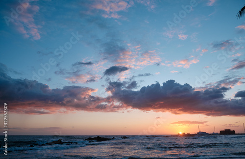 Landscape with the Mediterranean Sea. Paphos  Cyprus.