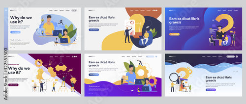 Team working on project set. Businesspeople building mechanism, chart, bulb, consulting. Flat vector illustrations. Business process, management concept for banner, website design or landing web page