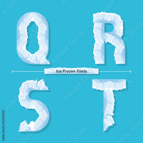 Alphabet Ice Frozen style in a set QRST