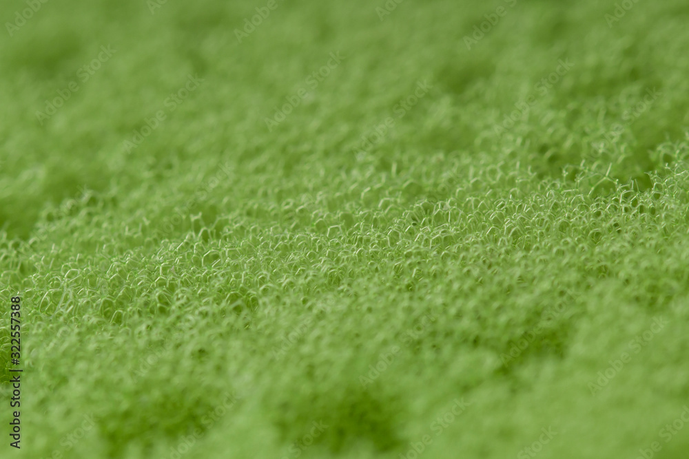 Green abrasive sponge texture background. close up . The texture sponge green Green abrasive sponge texture background. close up . The texture sponge green