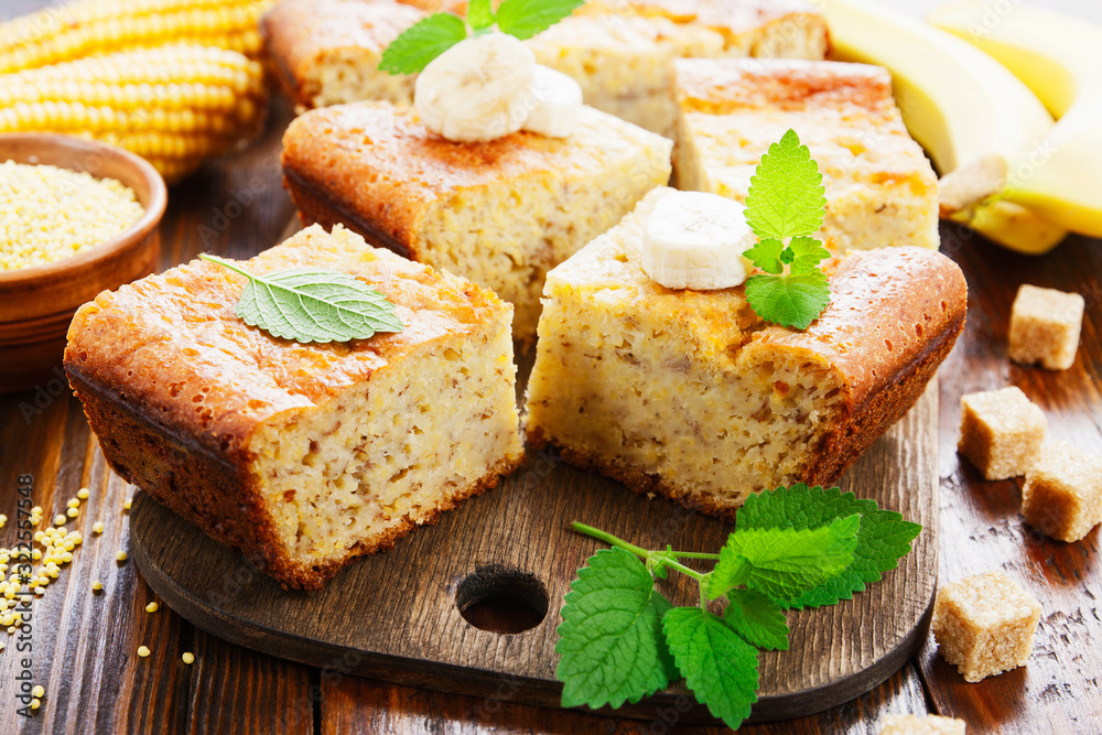 Corn casserole with banana Corn casserole with banana