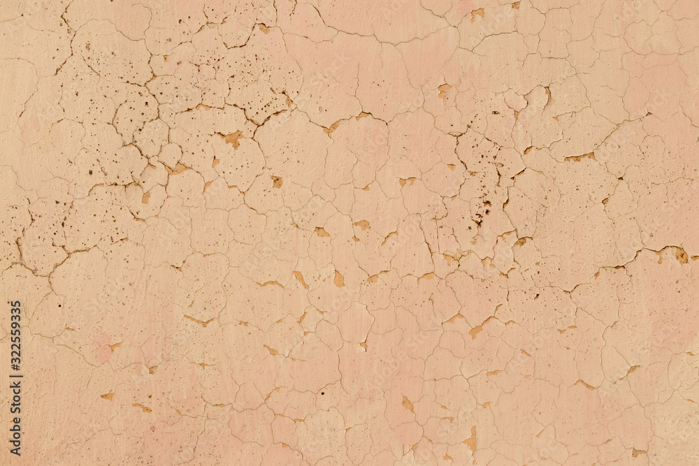 Fototapeta premium Painted wall paint peeled off texture.
