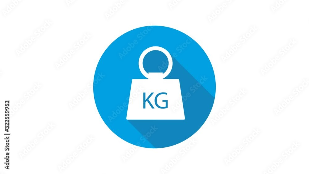 Blue motion graphic icon animation weight Blue motion graphic icon animation weight
