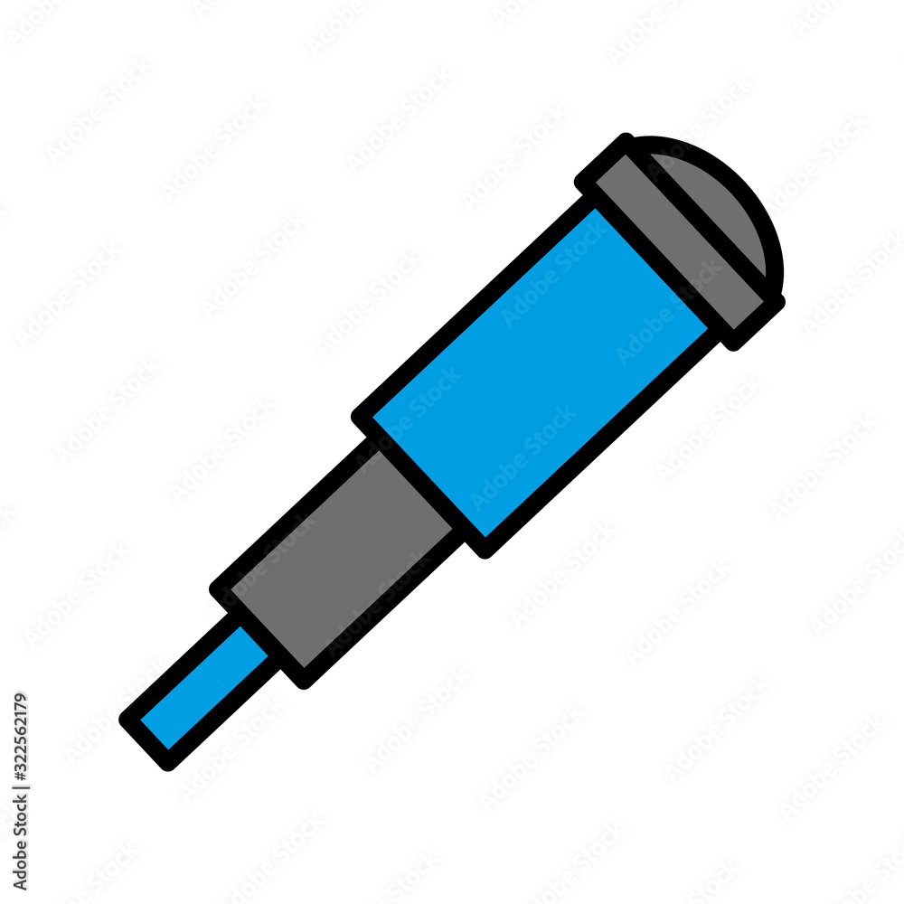 Antique Telescope icon vector sign and symbol Antique Telescope icon vector sign and symbol