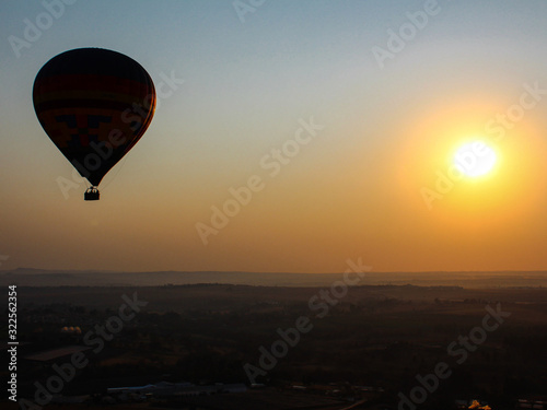 hot air balloon at sunset © Martin