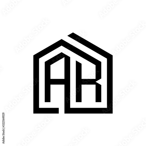 ar house logo design icon template © Gipsy_studio