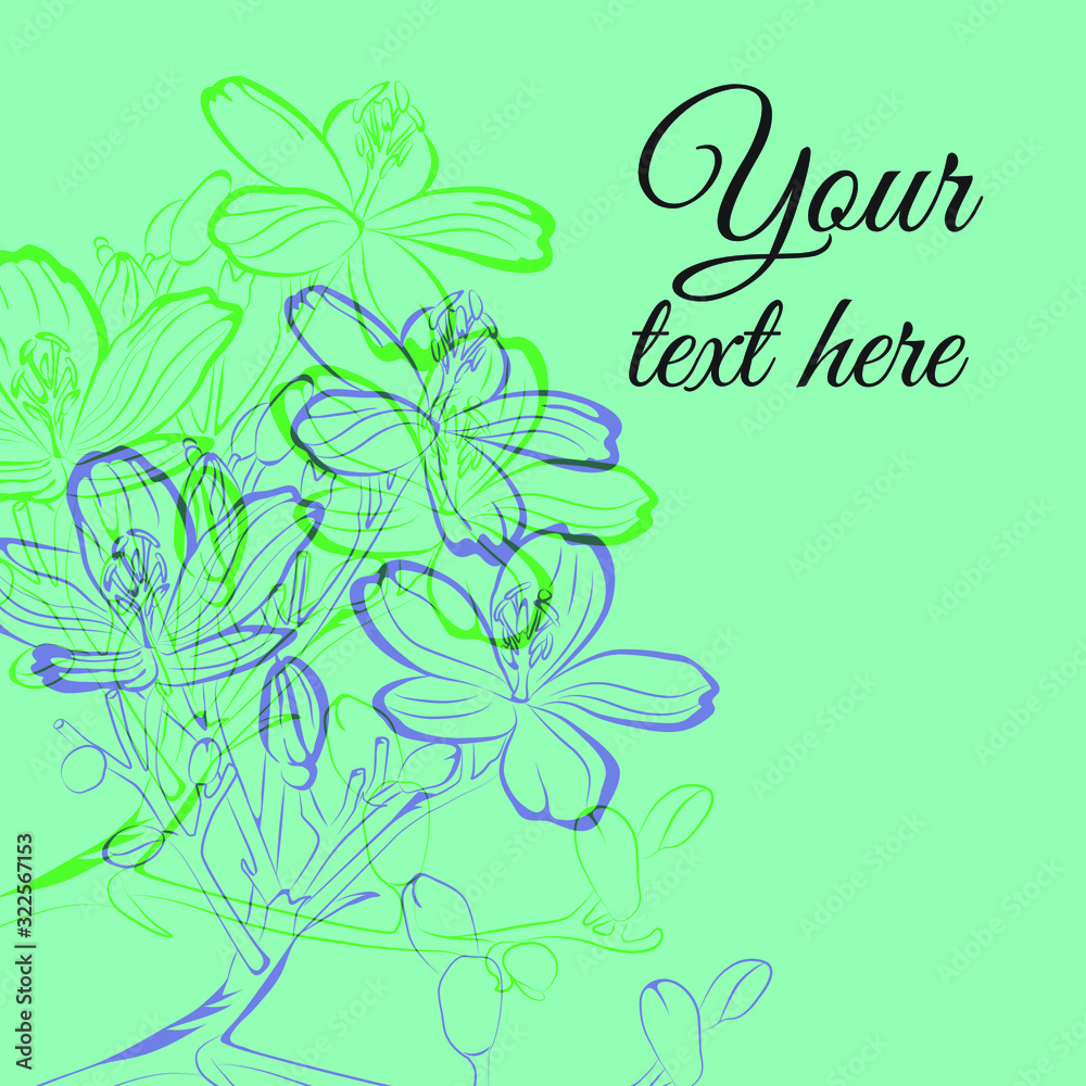 Vector background with floral pattern