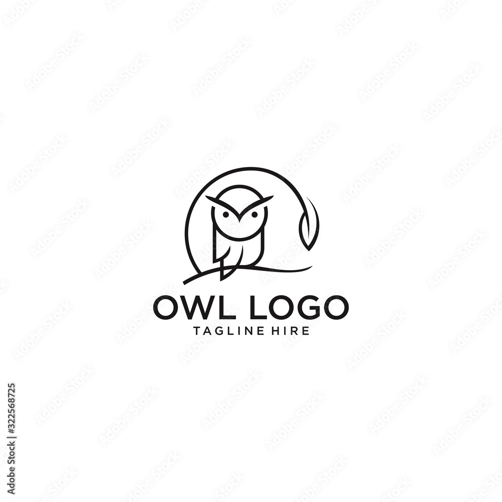 owl logo vector icon illustration line art download quality owl logo vector icon illustration line art download quality