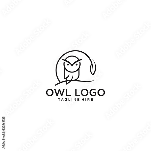 owl logo vector icon illustration line art download quality photo