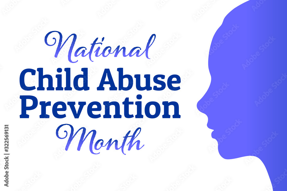 National Child Abuse Prevention Month. April. Template for background, banner, card, poster with text inscription. Vector EPS10 illustration.