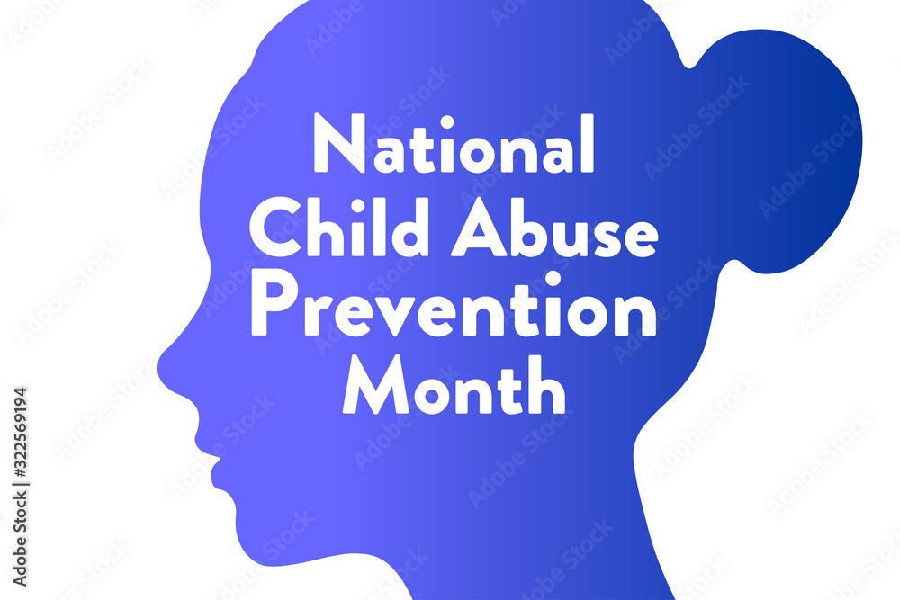National Child Abuse Prevention Month. April. Template for background, banner, card, poster with text inscription. Vector EPS10 illustration.