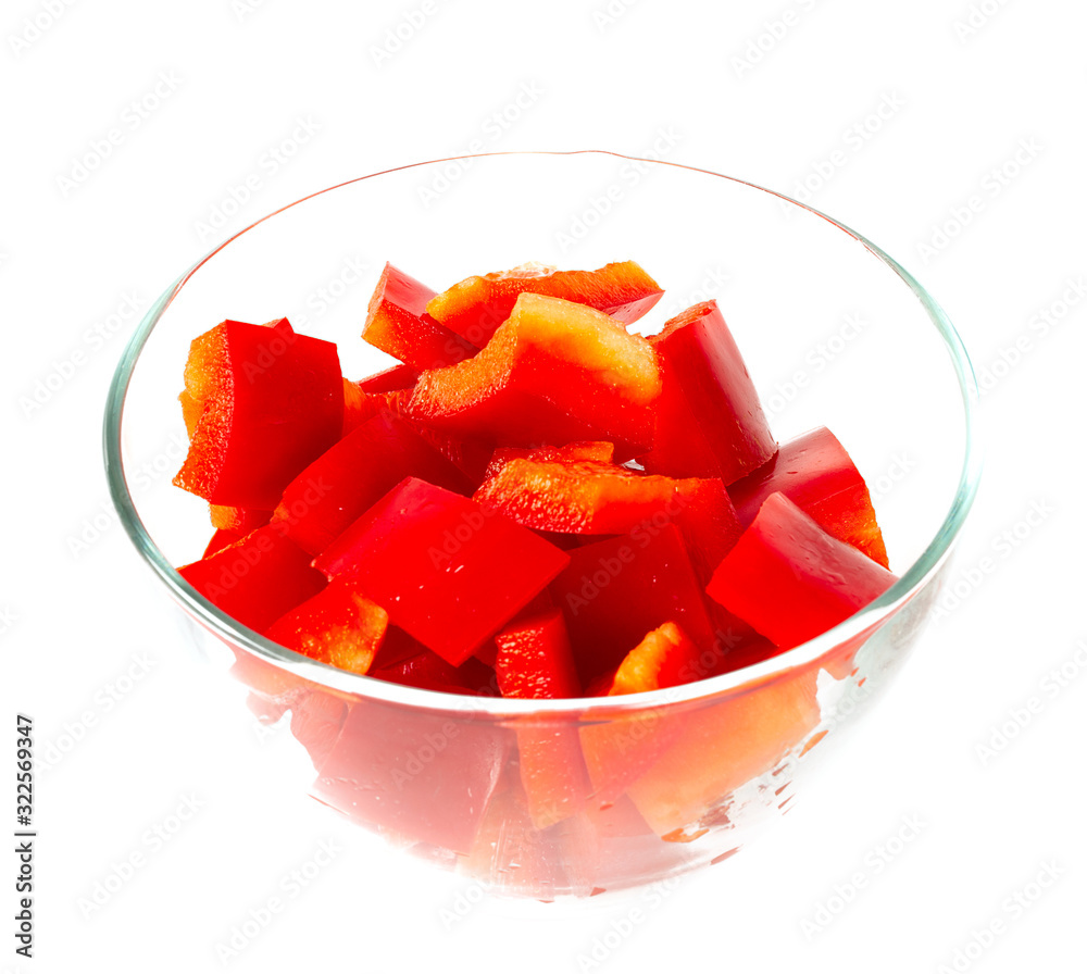 red fresh paprika isolated on white background red fresh paprika isolated on white background