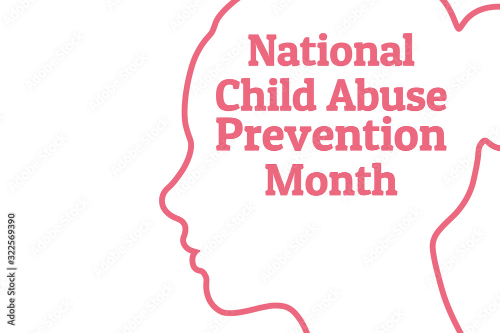 National Child Abuse Prevention Month. April. Template for background, banner, card, poster with text inscription. Vector EPS10 illustration.