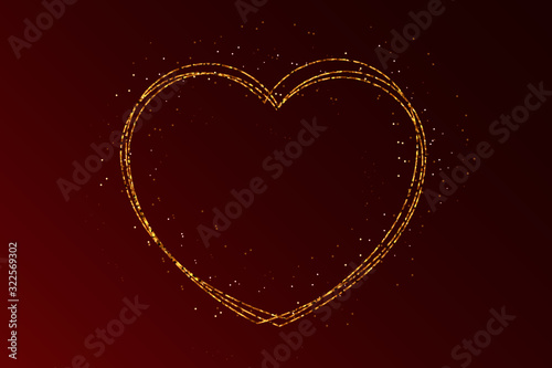 Gold glitzer Herz Liebe valentinstag frauentag vatertag muttertag Karte Freundschaft