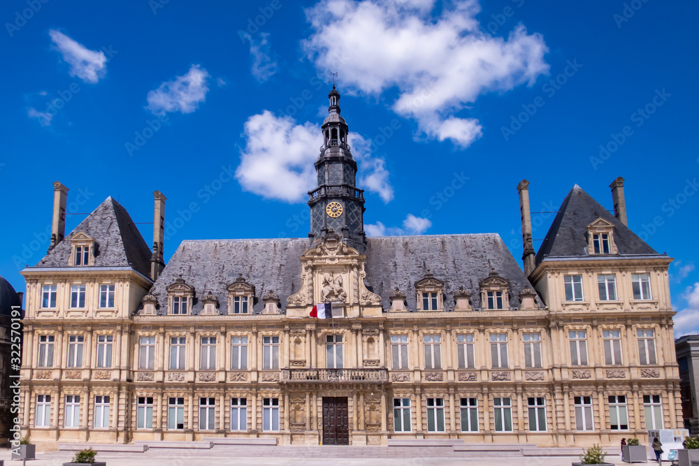 City hall of Reims city in Champagne-Ardenne region of France