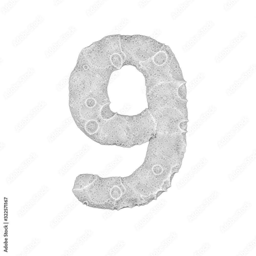 Moon stylized number Moon stylized number