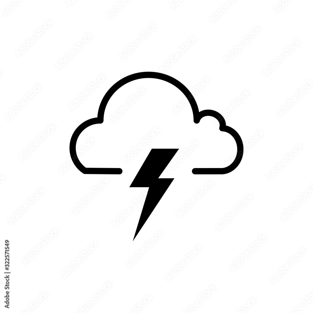 thunderstorm icon design vector logo template EPS 10 thunderstorm icon design vector logo template EPS 10