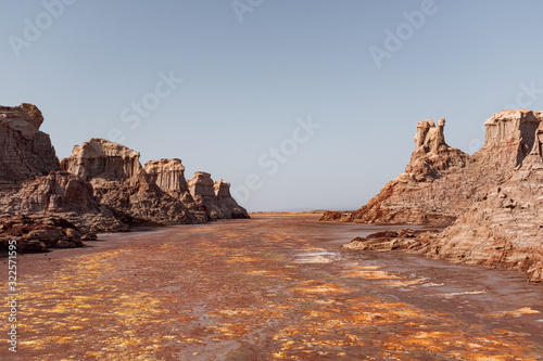 Danakil depression desert in Ethiopia