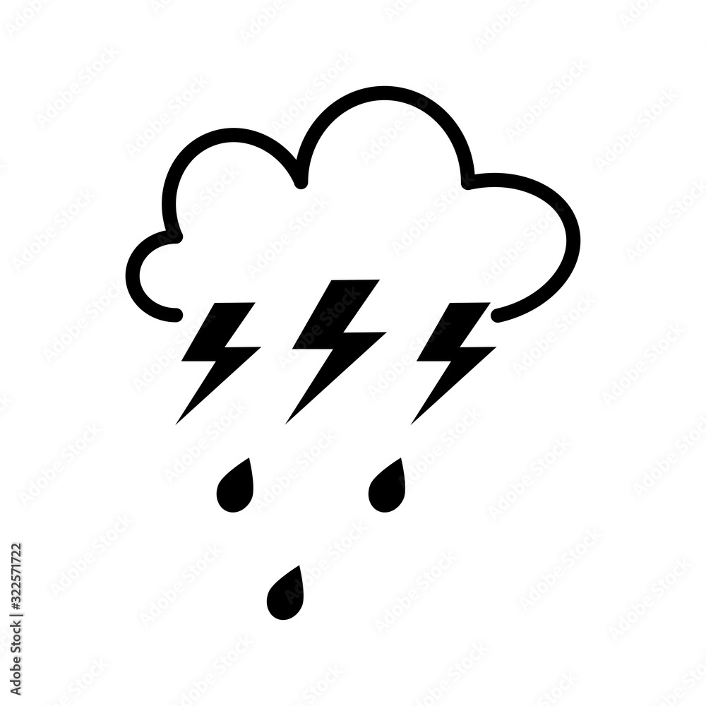 thunderstorm icon design vector logo template EPS 10 thunderstorm icon design vector logo template EPS 10