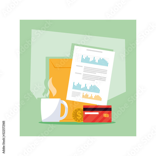 set of icons of tax day