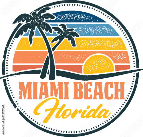 Miami Beach Florida Vintage Design