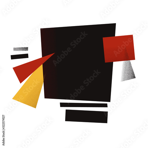 Russian avant-garde, Soviet constructivism geometric ornament. Background, composition for design, poster, banner or other template. photo