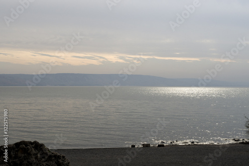 Sea of Galilee - calm, birds, nice view, Israel