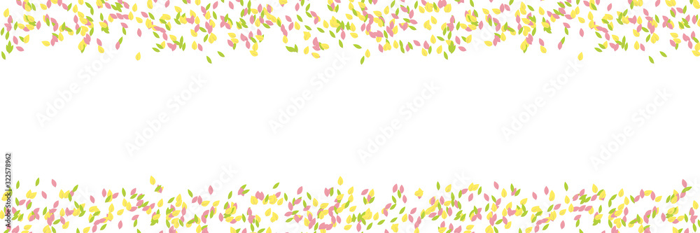 Green yellow leaf leaves frame abstract background.