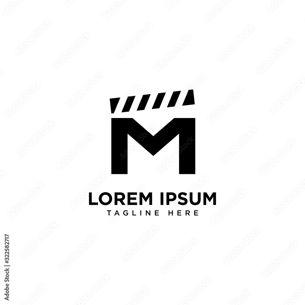 Letter M Movie icon vector illustration design logo template Letter M Movie icon vector illustration design logo template